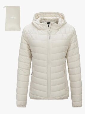 Outdoor Ventures Women's Packable Lightweight Full-Zip Puffer Jacket